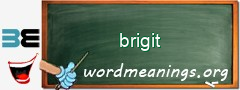 WordMeaning blackboard for brigit